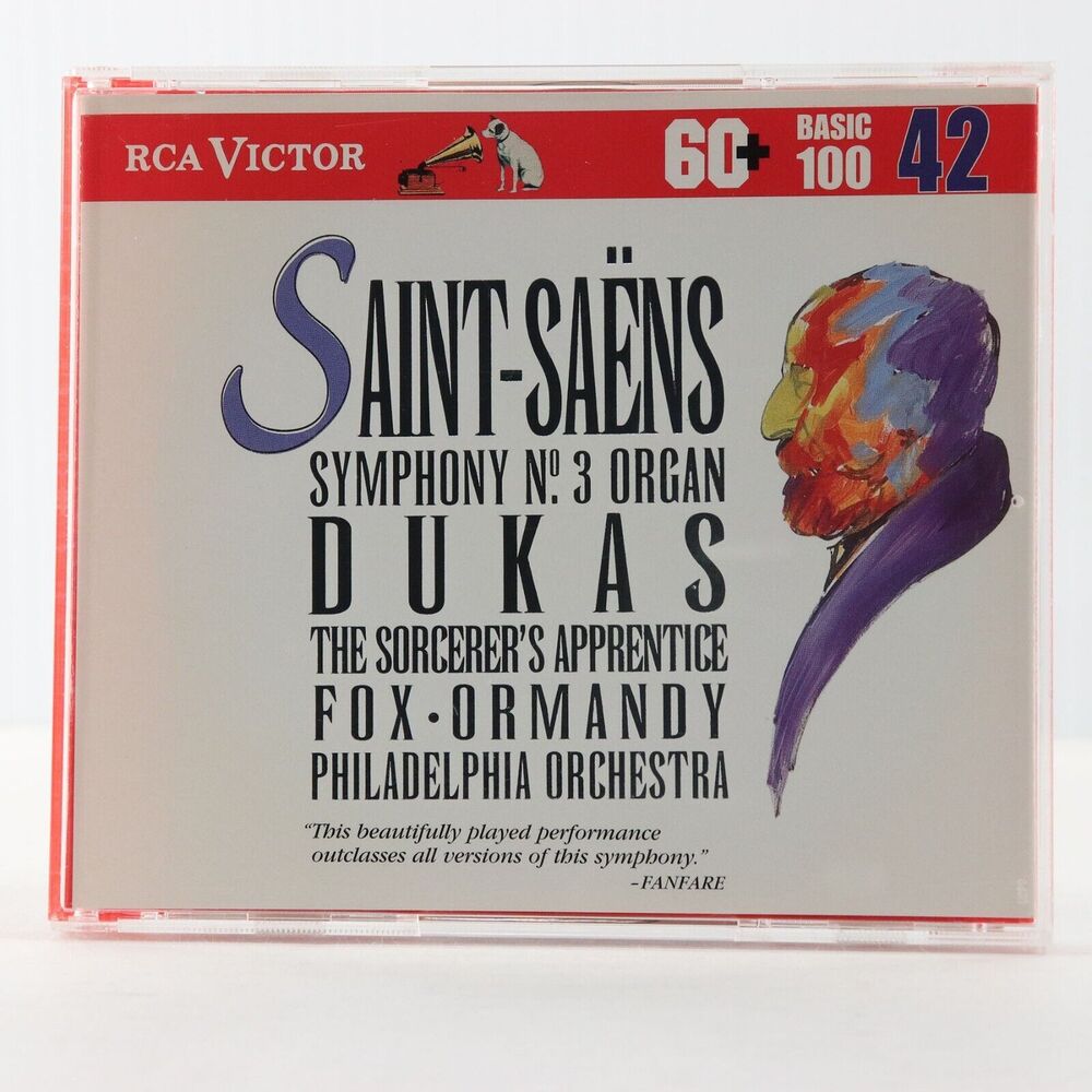 Saint-Saens Symphony No. 3 Organ Basic 100 42, Dukas, Fox Ormandy (CD 1994 BMG)